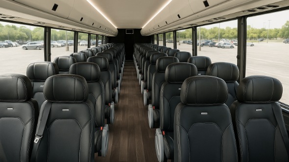 Interior of Charter Bus Company Des Plaines's 15 Passenger Minibus in Des Plaines