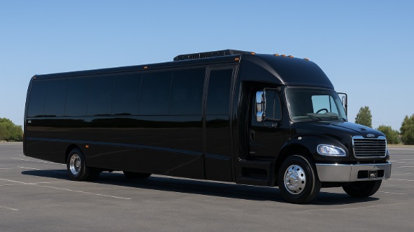 Exterior of Charter Bus Company Des Plaines's 28 Passenger Mini bus in Des Plaines