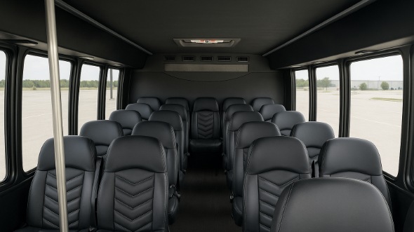 des plaines 15 passenger minibus inside