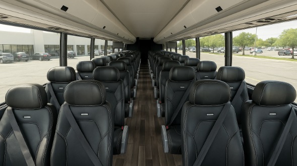 des plaines 18 passenger minibus inside