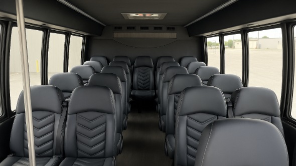 des plaines 35 passenger minibus inside