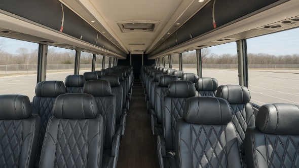 des plaines 55 passenger charter bus inside