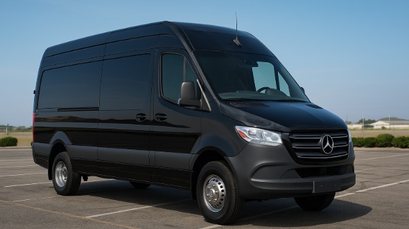 Exterior of Charter Bus Company Des Plaines's Sprinter Van Rental With Driver in Des Plaines